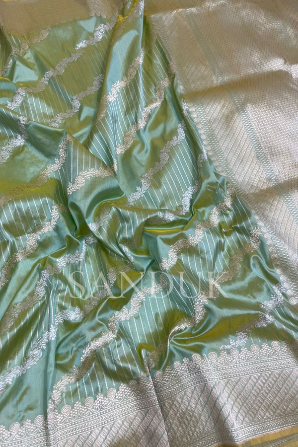 Lehriya pattern Jangla Saree