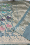 Pastel Circular Lotus Jangla Saree