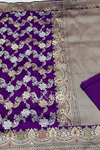 Purple Jangla Meenakari Saree