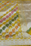 Yellow Rangkaat Jangla Saree