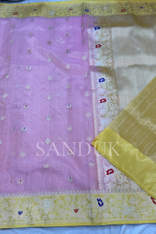 Kadhiyal border tissue silk (Saree)