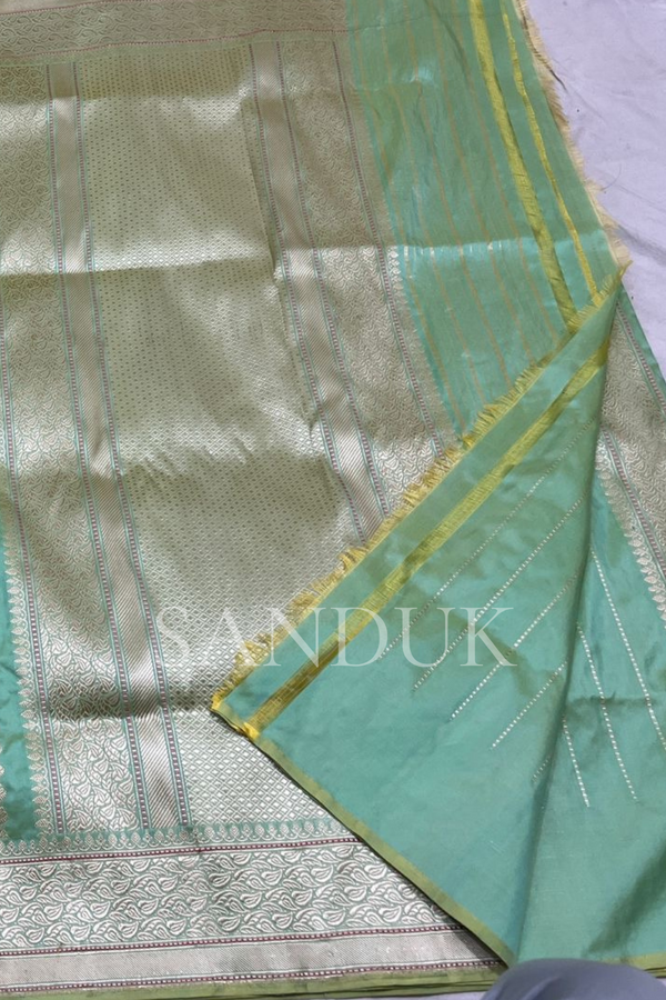 Aaloka pastel Green Saree