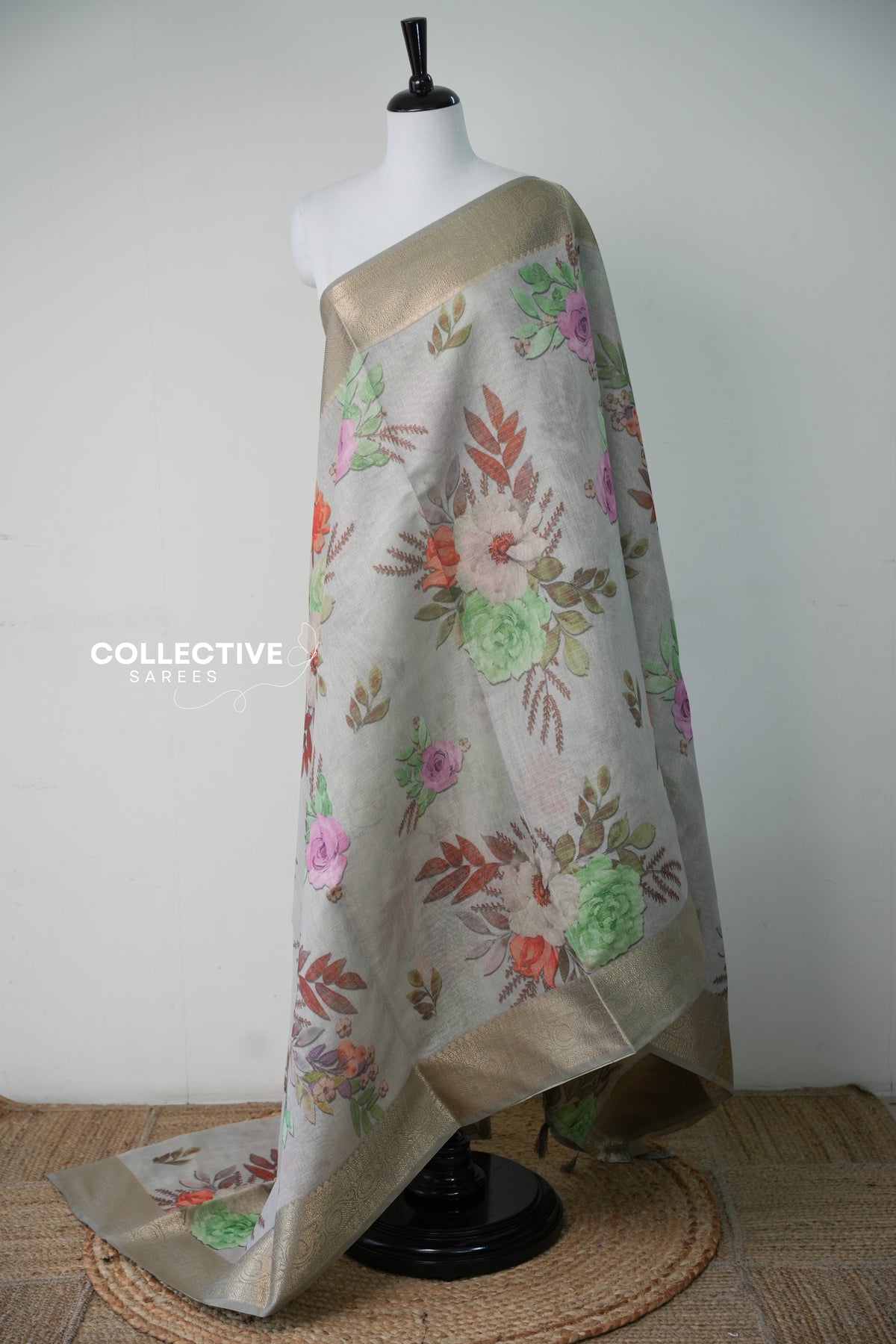 Semi Tissue Saree — product view 3
