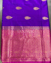 Contrast Border Katan Silk Purple (Saree)