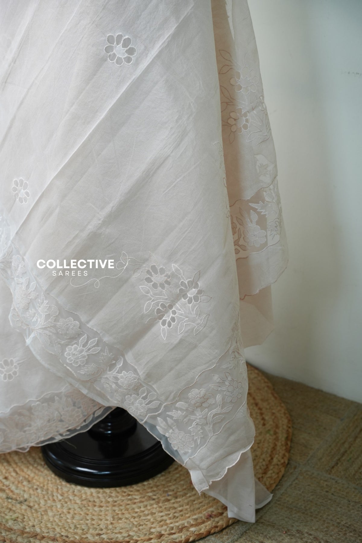 Kota Cotton Saree with floral detailing — view 3