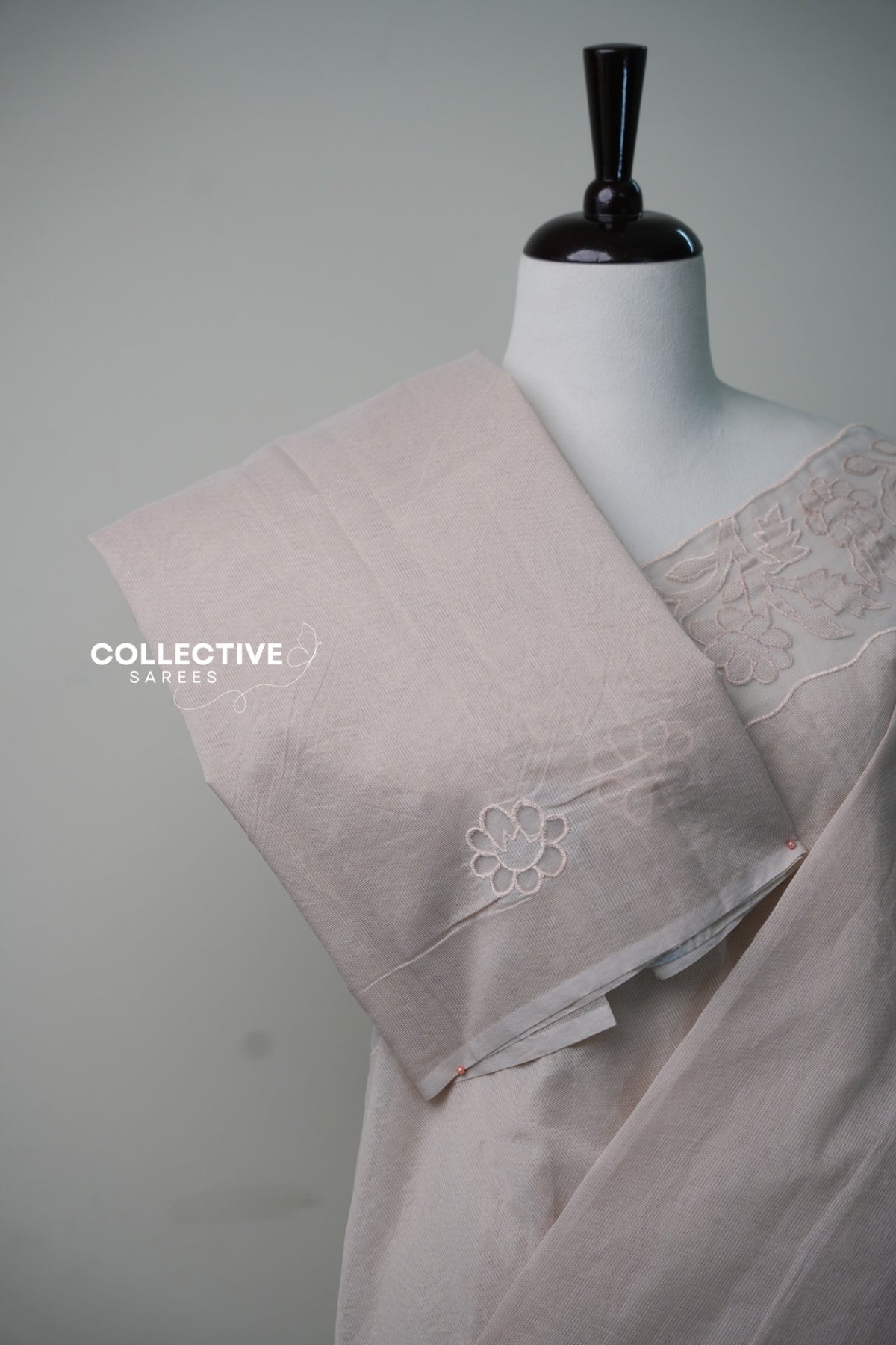 Kota Cotton Saree with floral detailing — view 4